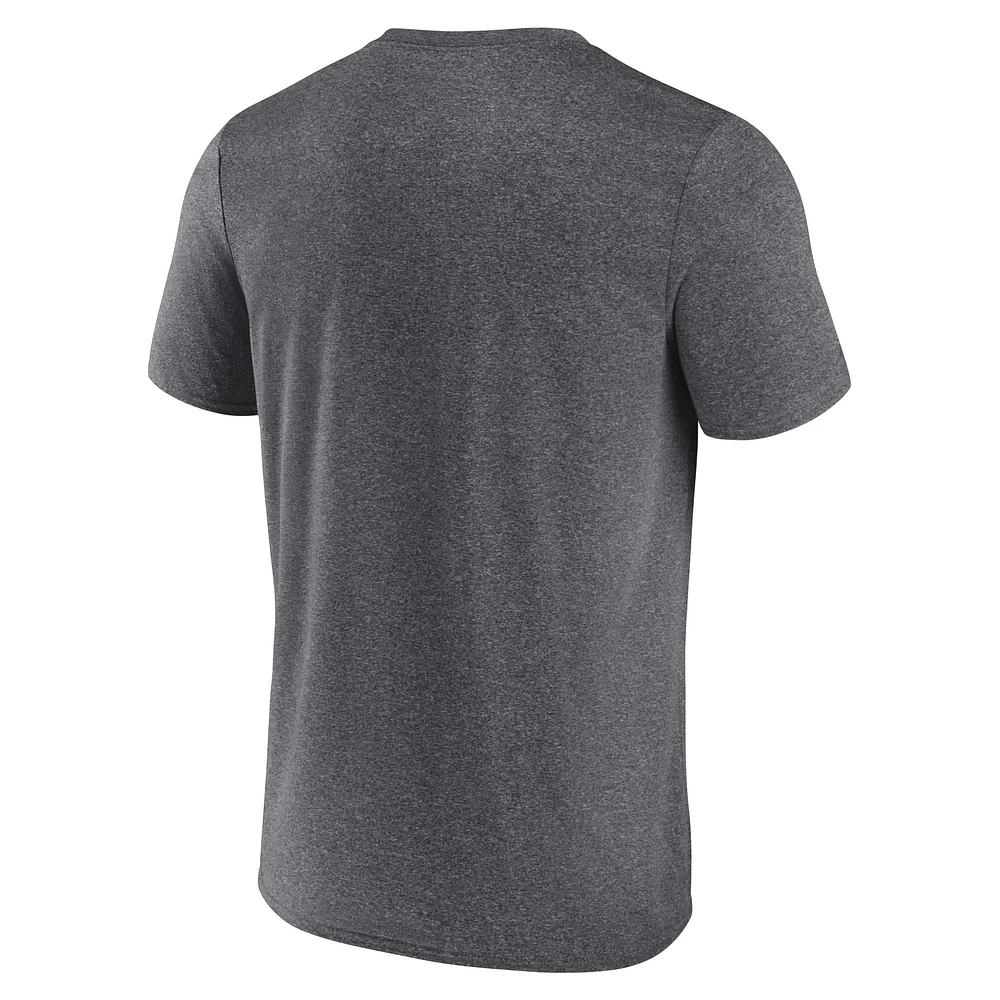 T-shirt Playmaker Fanatics Heather Charcoal Vegas Golden Knights pour hommes