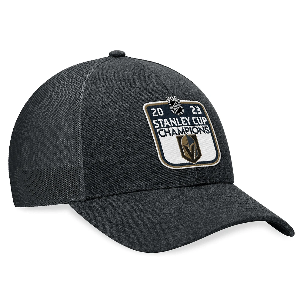 Men's Fanatics  Heather Gray Vegas Golden Knights 2023 Stanley Cup Champions Locker Room Adjustable Hat