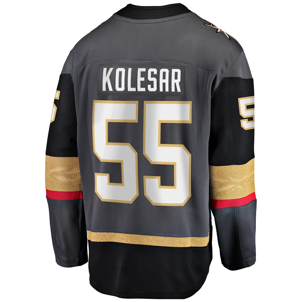 Men's Fanatics Keegan Kolesar Gray Vegas Golden Knights Alternate Breakaway Player Jersey