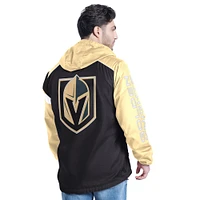 Veste à capuche demi-zip latéral G-III Sports by Carl Banks pour homme, noire/dorée, Vegas Golden Knights