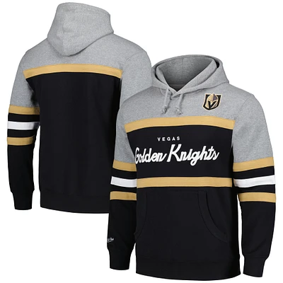 Sweat à capuche Mitchell & Ness pour hommes, noir/gris, entraîneur-chef des Golden Knights de Vegas