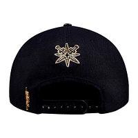 Men's Pro Standard  Black Vegas Golden Knights Metallic Logo Pinch Front Adjustable Hat