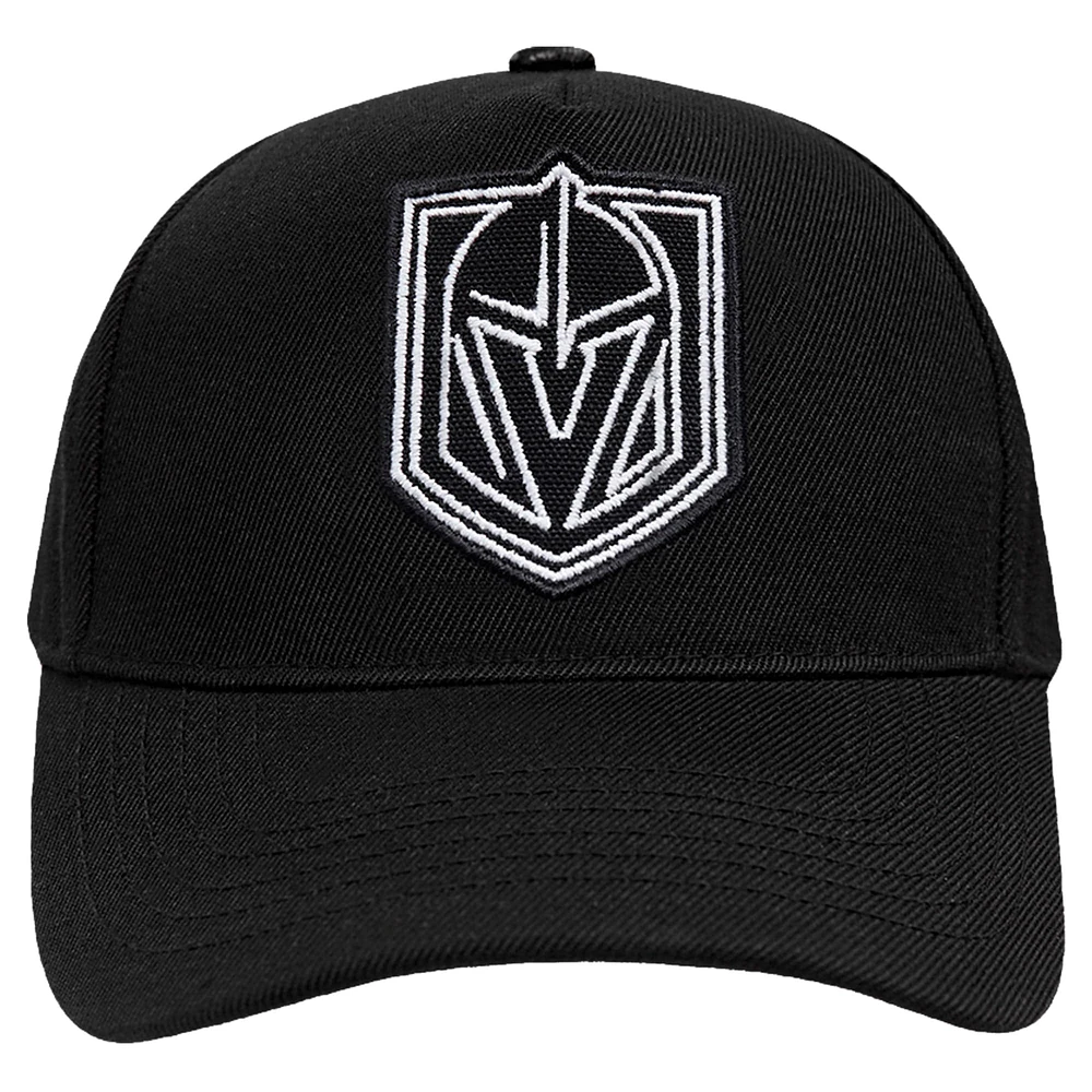 Men's Pro Standard Black Vegas Golden Knights Paint the City Pinch Front Snapback Hat