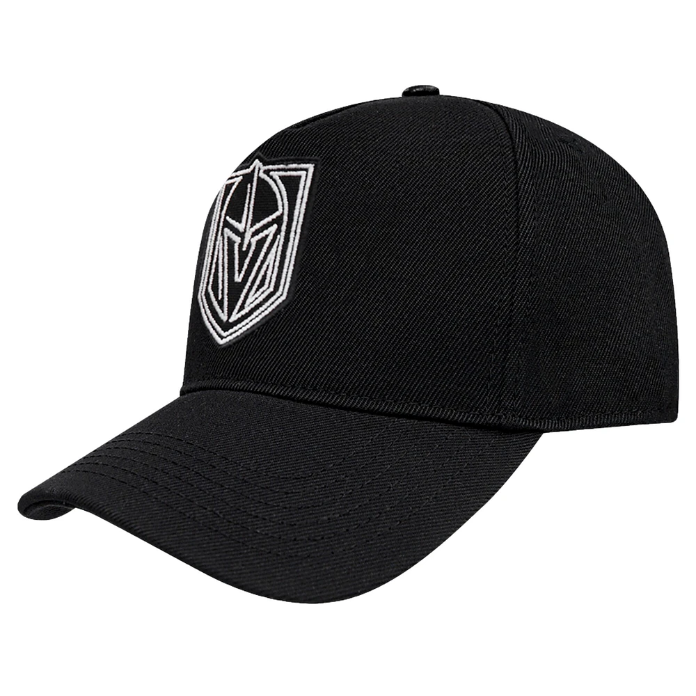 Men's Pro Standard Black Vegas Golden Knights Paint the City Pinch Front Snapback Hat