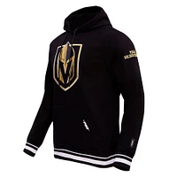 Men's Pro Standard Black Vegas Golden Knights Retro Classic Fleece Pullover Hoodie