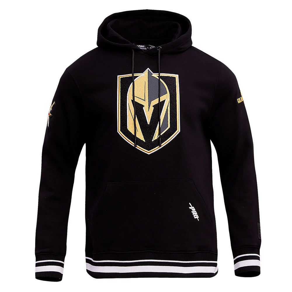 Men's Pro Standard Black Vegas Golden Knights Retro Classic Fleece Pullover Hoodie