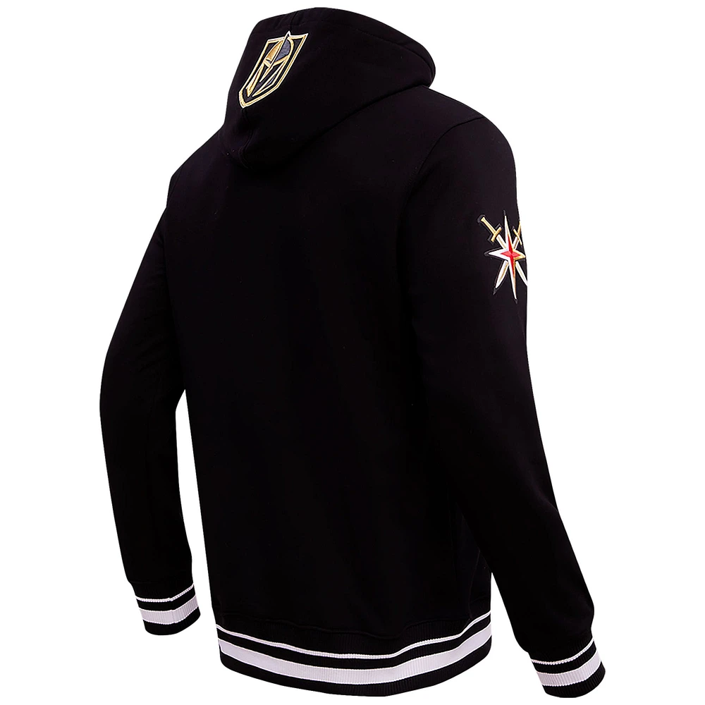 Men's Pro Standard Black Vegas Golden Knights Retro Classic Fleece Pullover Hoodie