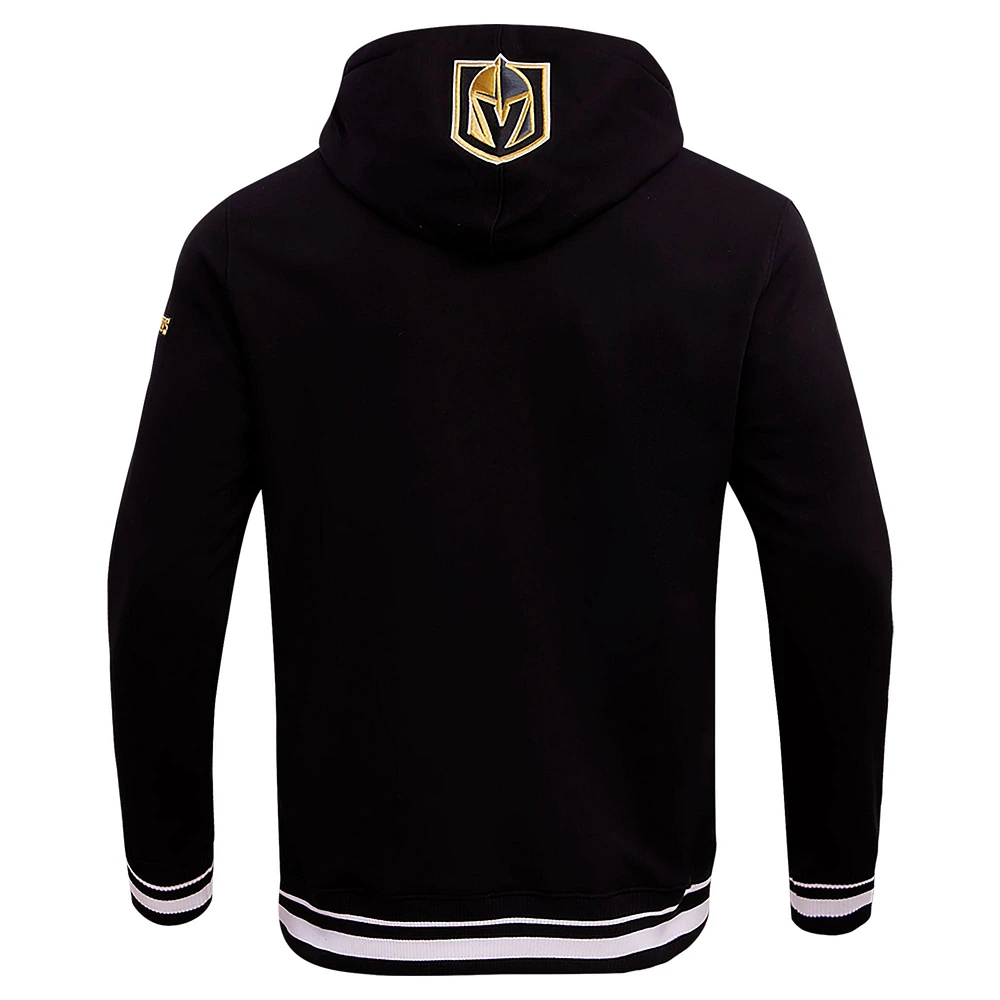 Men's Pro Standard Black Vegas Golden Knights Retro Classic Fleece Pullover Hoodie