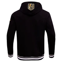 Men's Pro Standard Black Vegas Golden Knights Retro Classic Fleece Pullover Hoodie