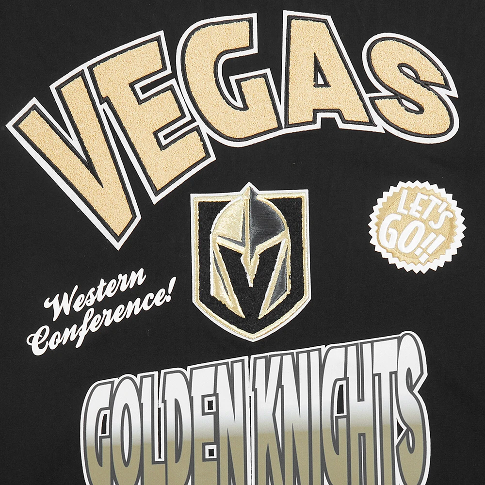 Men's Pro Standard Black Vegas Golden Knights Turn It Up T-Shirt