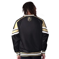 Men's Starter  Black Vegas Golden Knights Reliver I V-Neck Pullover Jacket