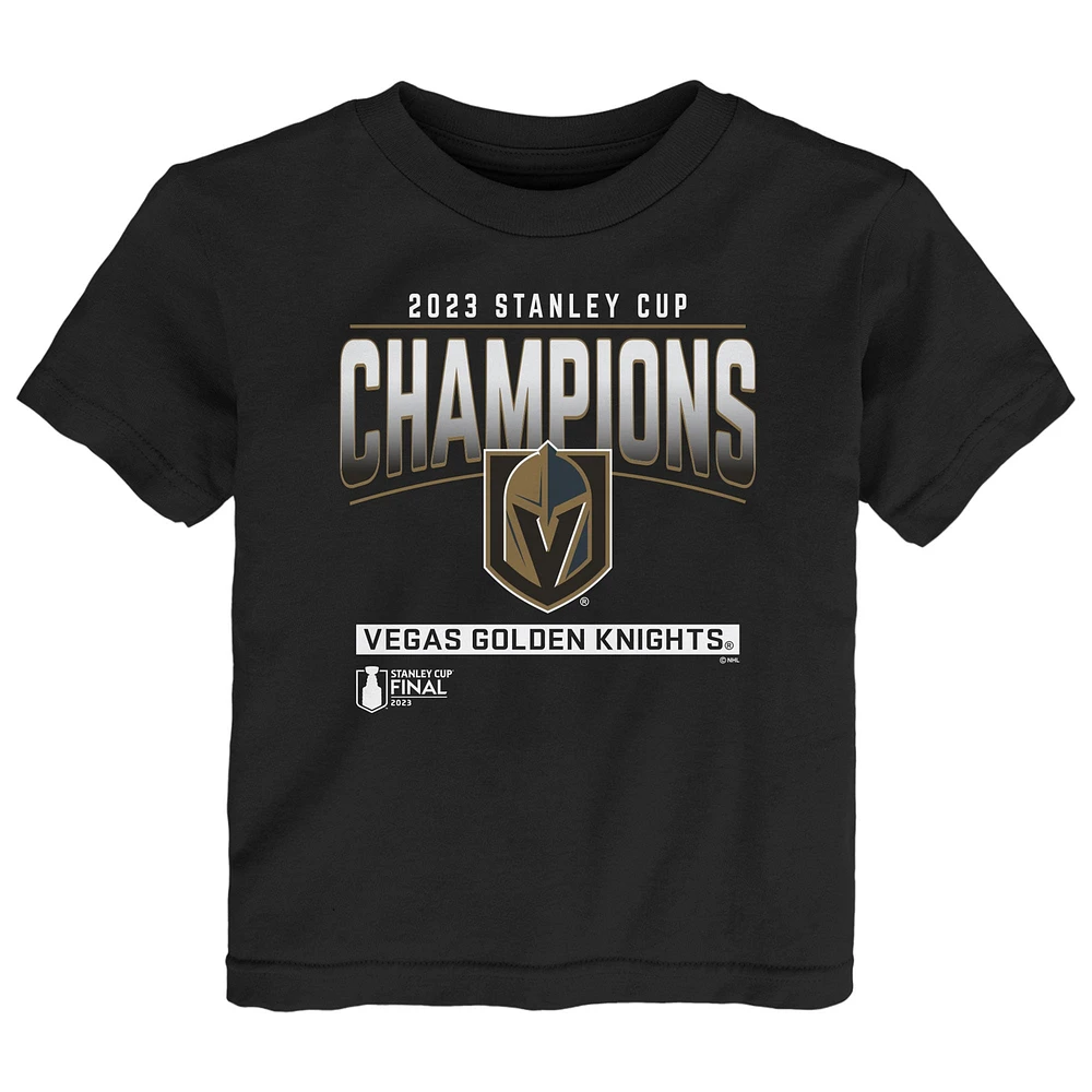 Toddler  Black Vegas Golden Knights 2023 Stanley Cup Champions Signature Roster T-Shirt
