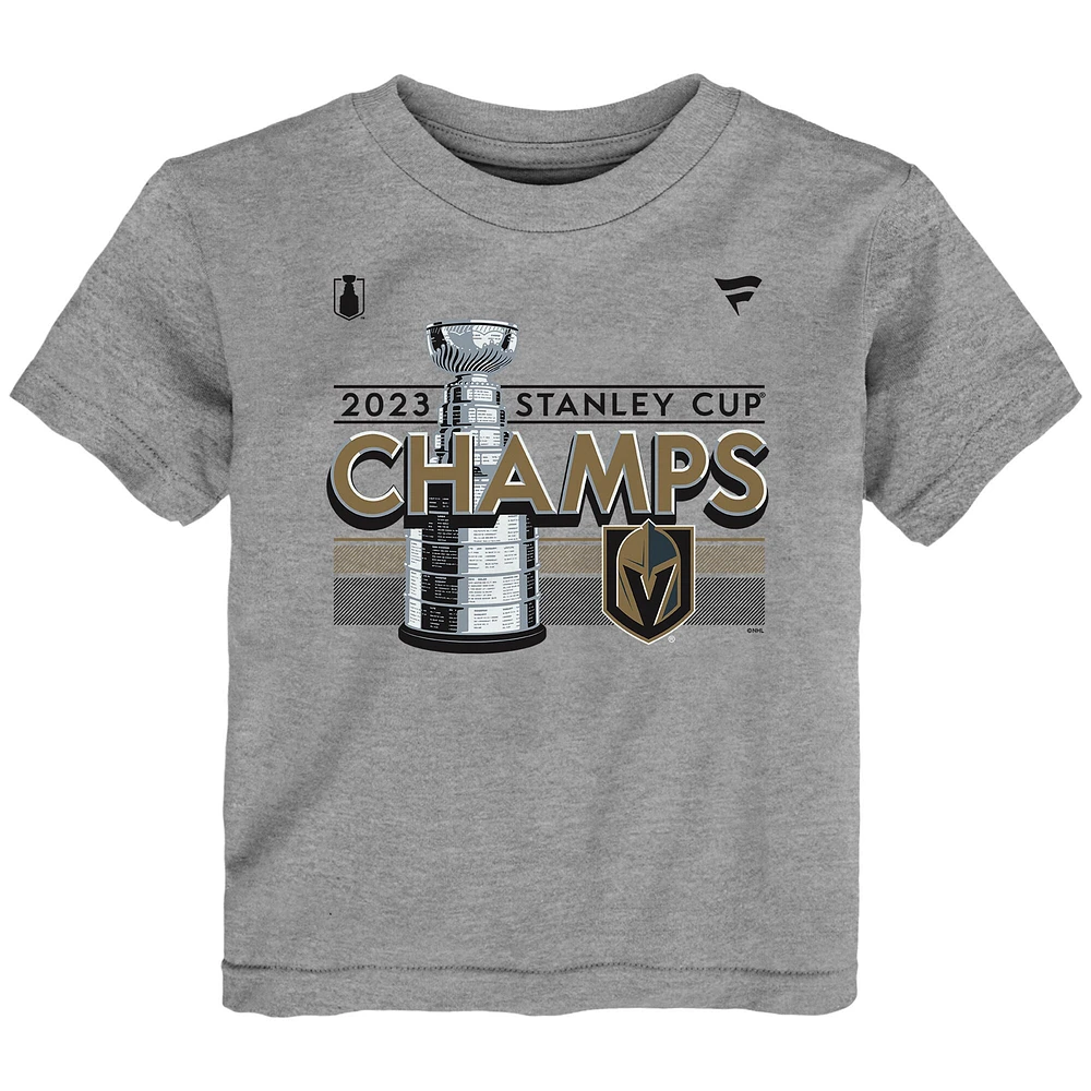 Toddler  Fanatics Heather Gray Vegas Golden Knights 2023 Stanley Cup Champions Locker Room T-Shirt