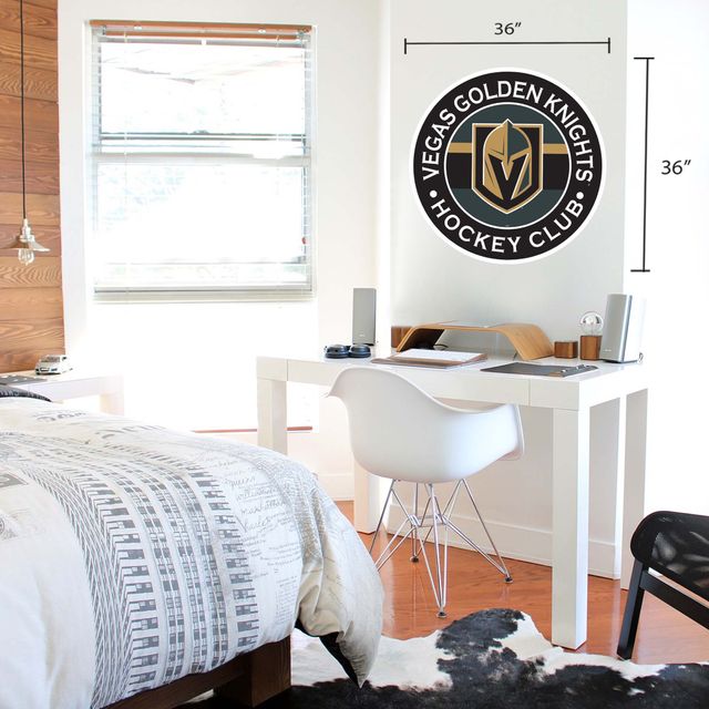 Vegas Golden Knights - 36'' x 36'' Team Repositional Stripe Design Vinyl Sticker Mural