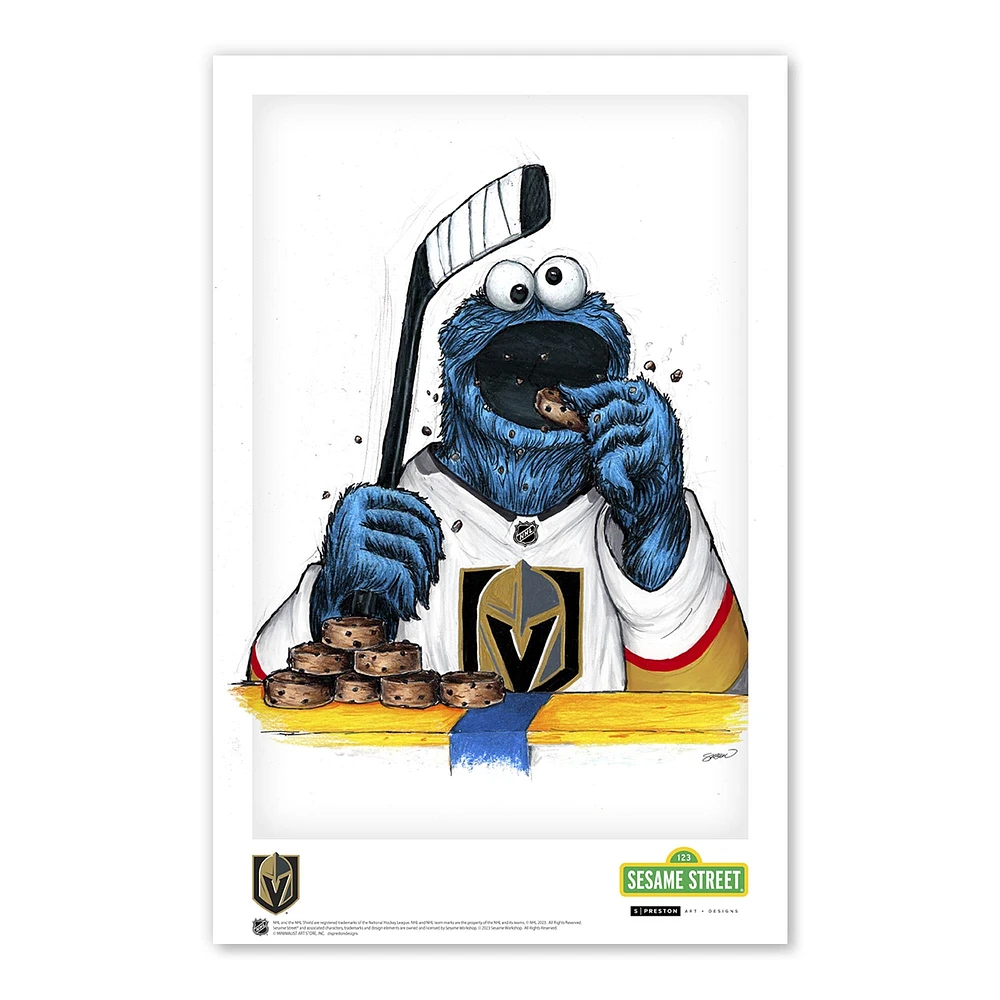Vegas Golden Knights Cookie Monster 11" x 17" Poster Print