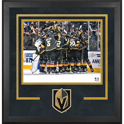Vegas Golden Knights Deluxe Framed Autographed 16" x 20" Team Celebration Photograph with Multiple Signatures - Limited Edition of 20