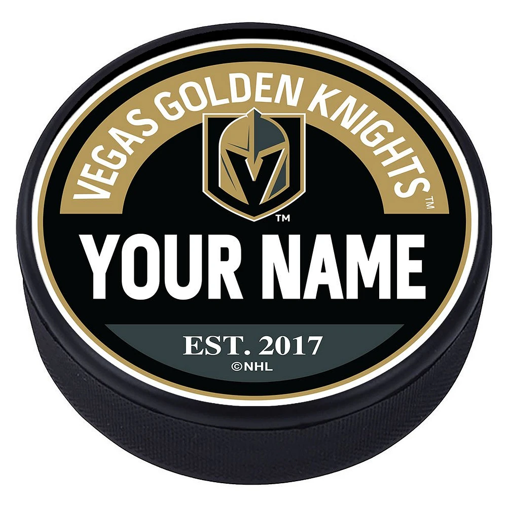 Vegas Golden Knights - Rondelle texturée en bloc personnalisée