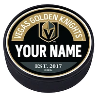 Vegas Golden Knights - Rondelle texturée en bloc personnalisée