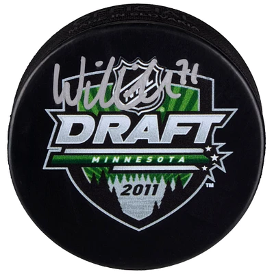 William Karlsson Vegas Golden Knights a autographié une rondelle de hockey du repêchage 2011 de la LNH