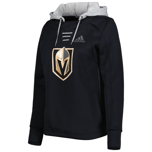 Sweat à capuche adidas Black Vegas Golden Knights Skate Lace Primeblue Team pour femmes