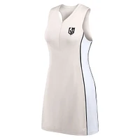 Women's Fanatics Tan Vegas Golden Knights Studio Boost Athletic Half-Zip Dress