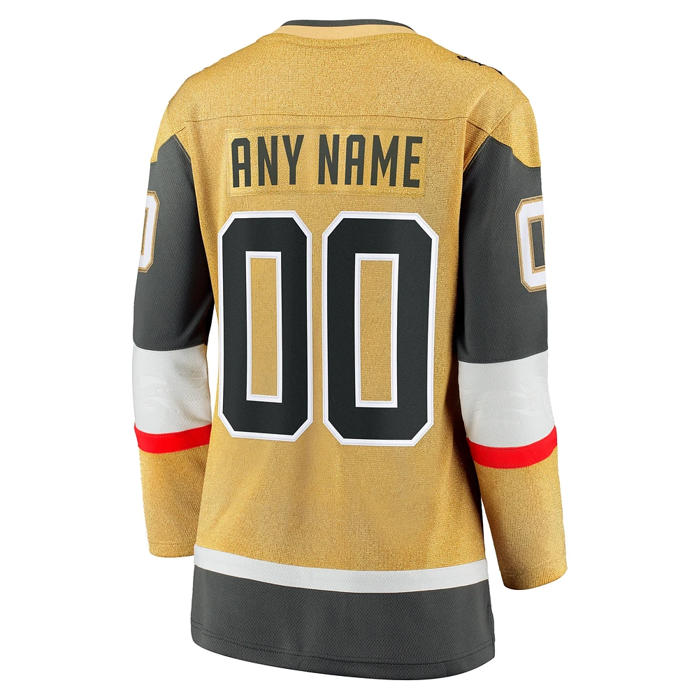 Women's Fanatics  Vegas Golden Knights Home Breakaway Custom Jersey