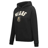 Sweat à capuche classique en chenille Pro Standard Black Vegas Golden Knights pour femmes