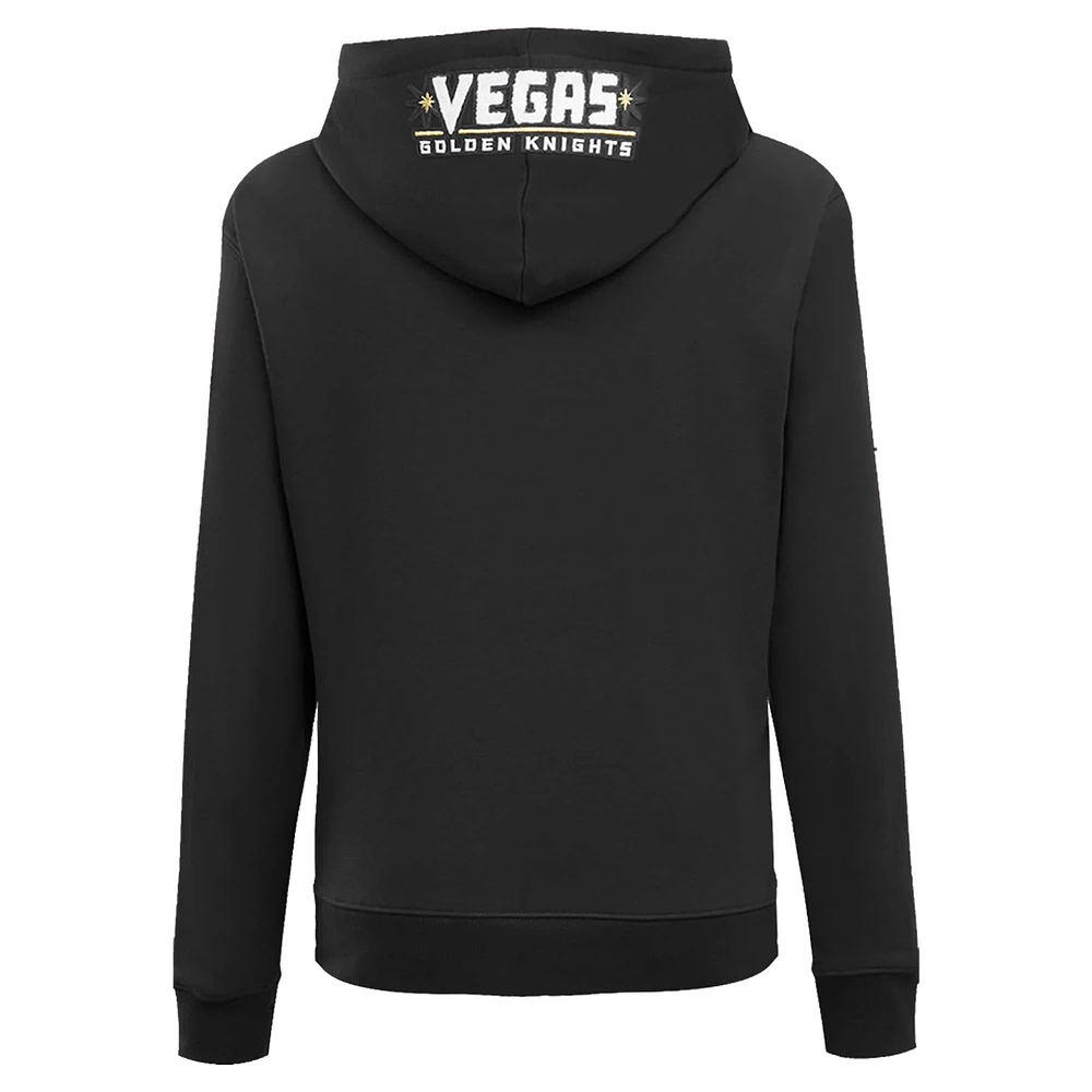 Sweat à capuche classique en chenille Pro Standard Black Vegas Golden Knights pour femmes