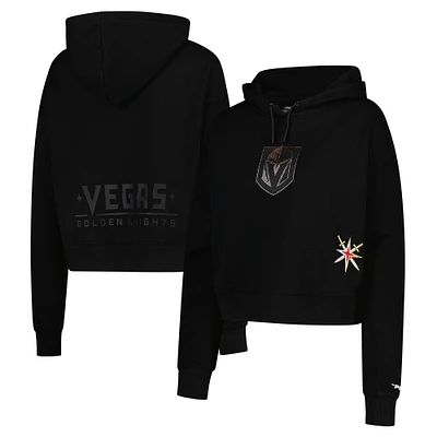 Sweat à capuche court Pro Standard pour femme, motif Jewels, noir, Vegas Golden Knights