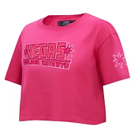 Women's Pro Standard Vegas Golden Knights Triple Pink Cropped Boxy T-Shirt