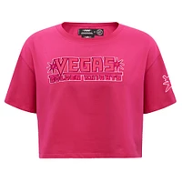 Women's Pro Standard Vegas Golden Knights Triple Pink Cropped Boxy T-Shirt