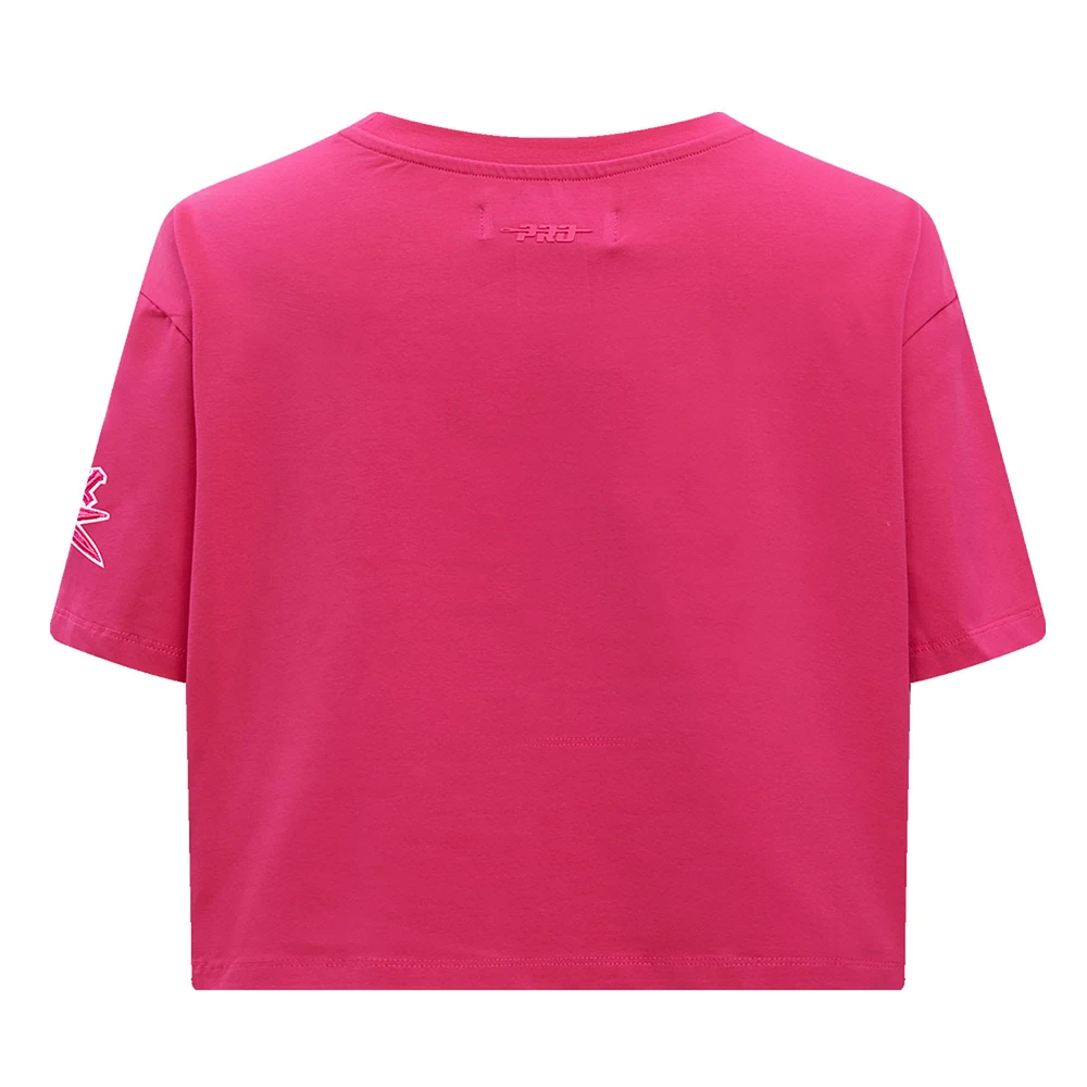 Women's Pro Standard Vegas Golden Knights Triple Pink Cropped Boxy T-Shirt