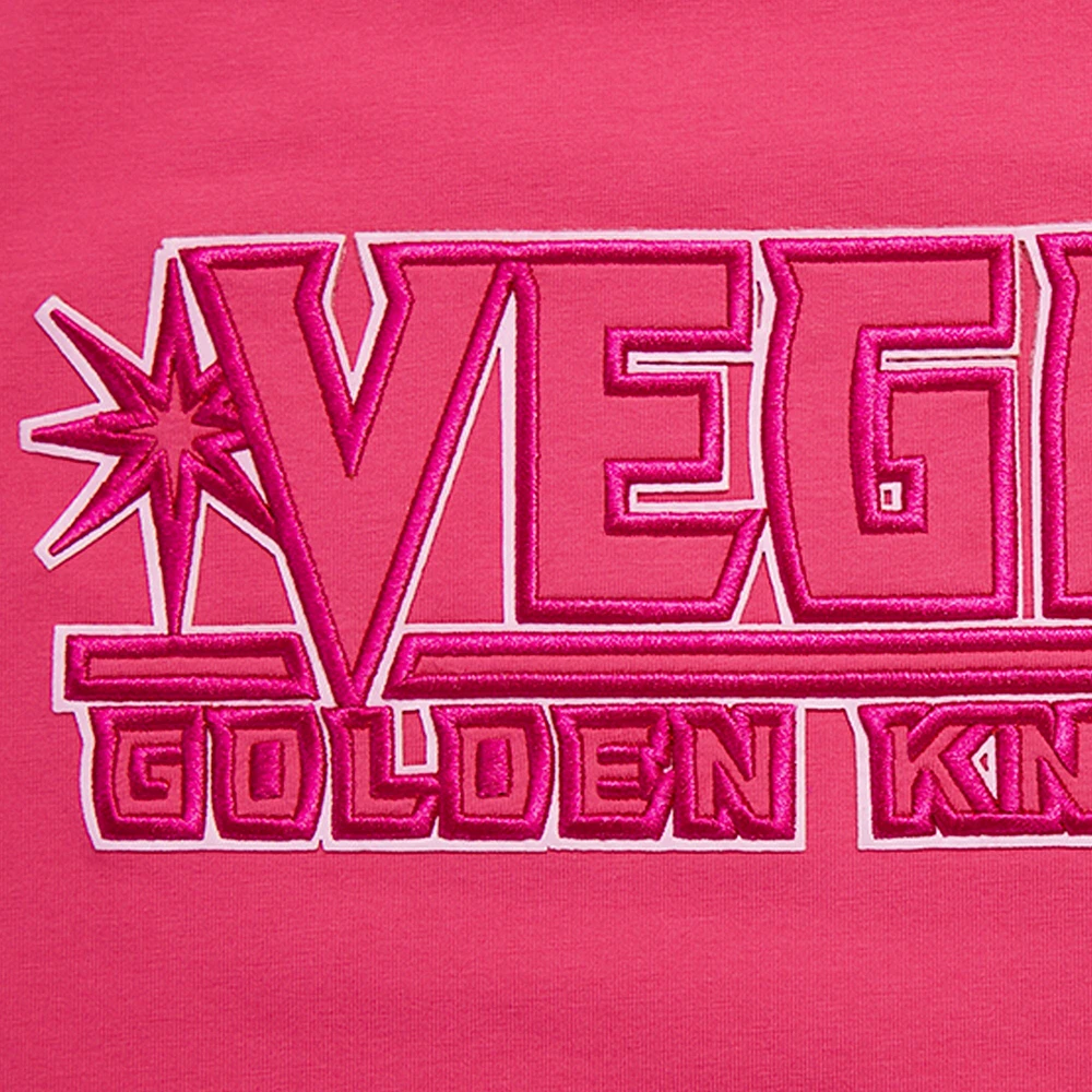 Women's Pro Standard Vegas Golden Knights Triple Pink Cropped Boxy T-Shirt