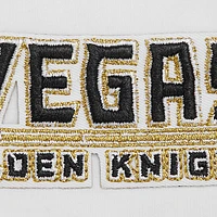Women's Pro Standard White Vegas Golden Knights Boxy Script Tail Cropped T-Shirt