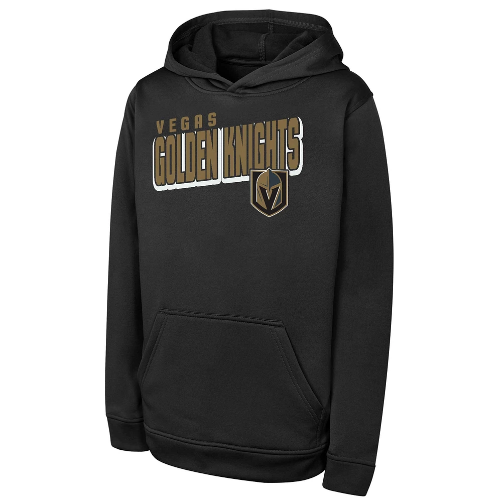 Youth Black Vegas Golden Knights Cyber Punk Performance Hoodie
