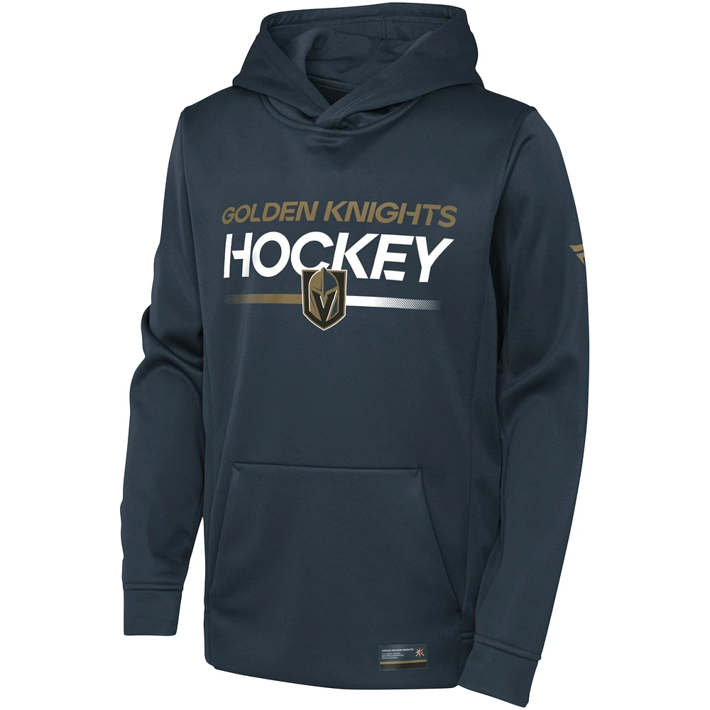 Youth Fanatics Charcoal Vegas Golden Knights Authentic Pro Pullover Hoodie