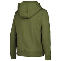 Youth Levelwear Olive Vegas Golden Knights Podium Fleece Pullover Hoodie