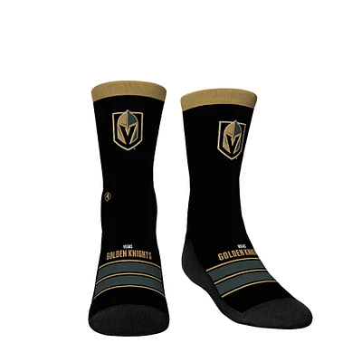 Chaussettes Rock Em pour jeunes - Chaussettes à rayures Gametime Crew Vegas Golden Knights