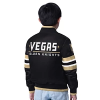 Youth Starter  Black/Gold Vegas Golden Knights Scout 1 Full-Snap Varsity Jacket
