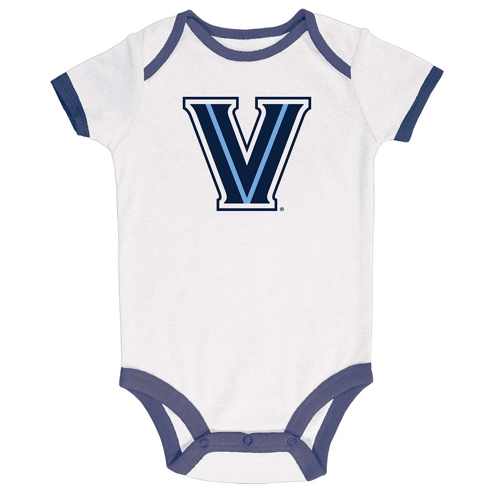 Lot de 3 bodys Villanova Wildcats pour bébé Champion bleu marine/gris/blanc