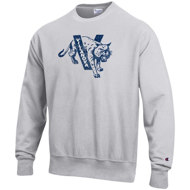Sweat-shirt à capuche Reverse Weave pour homme avec logo Villanova Wildcats Vault gris chiné Champion