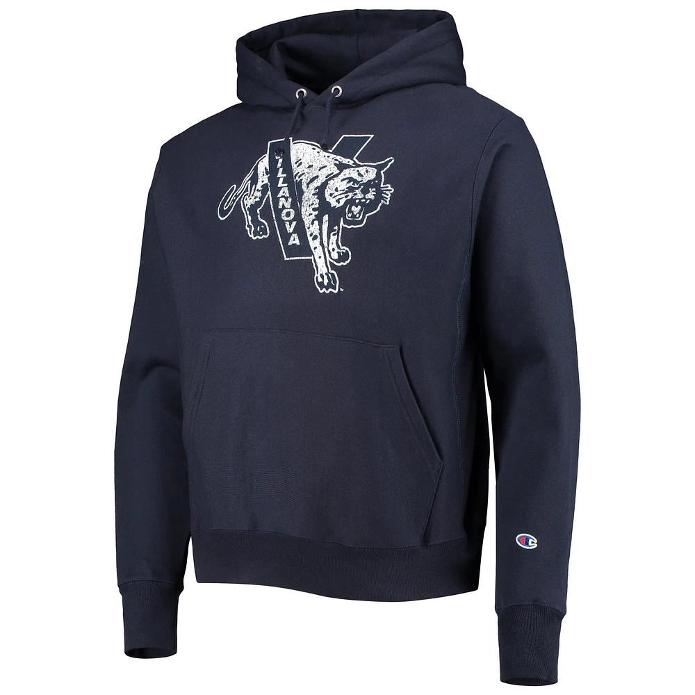 Men's Champion Navy Villanova Wildcats Vault Logo Reverse Weave Pullover Hoodie