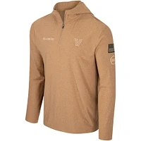 Colisée kaki pour hommes Villanova Wildcats OHT Military Appreciation Cloud Jersey Desert Quarter-Zip Pull