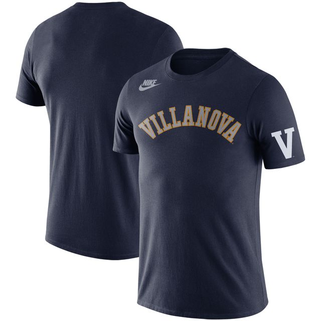 T-shirt rétro à deux coups de basket-ball Nike Villanova Wildcats pour homme bleu marine