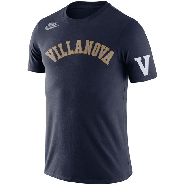 T-shirt rétro à deux coups de basket-ball Nike Villanova Wildcats pour homme bleu marine