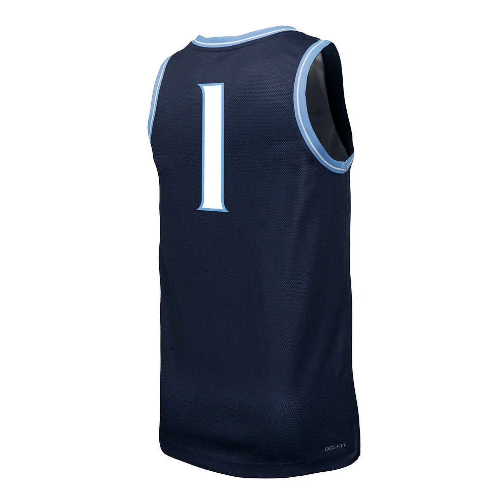 Men's Nike  Navy Villanova Wildcats #1 Replica Basketball Jersey