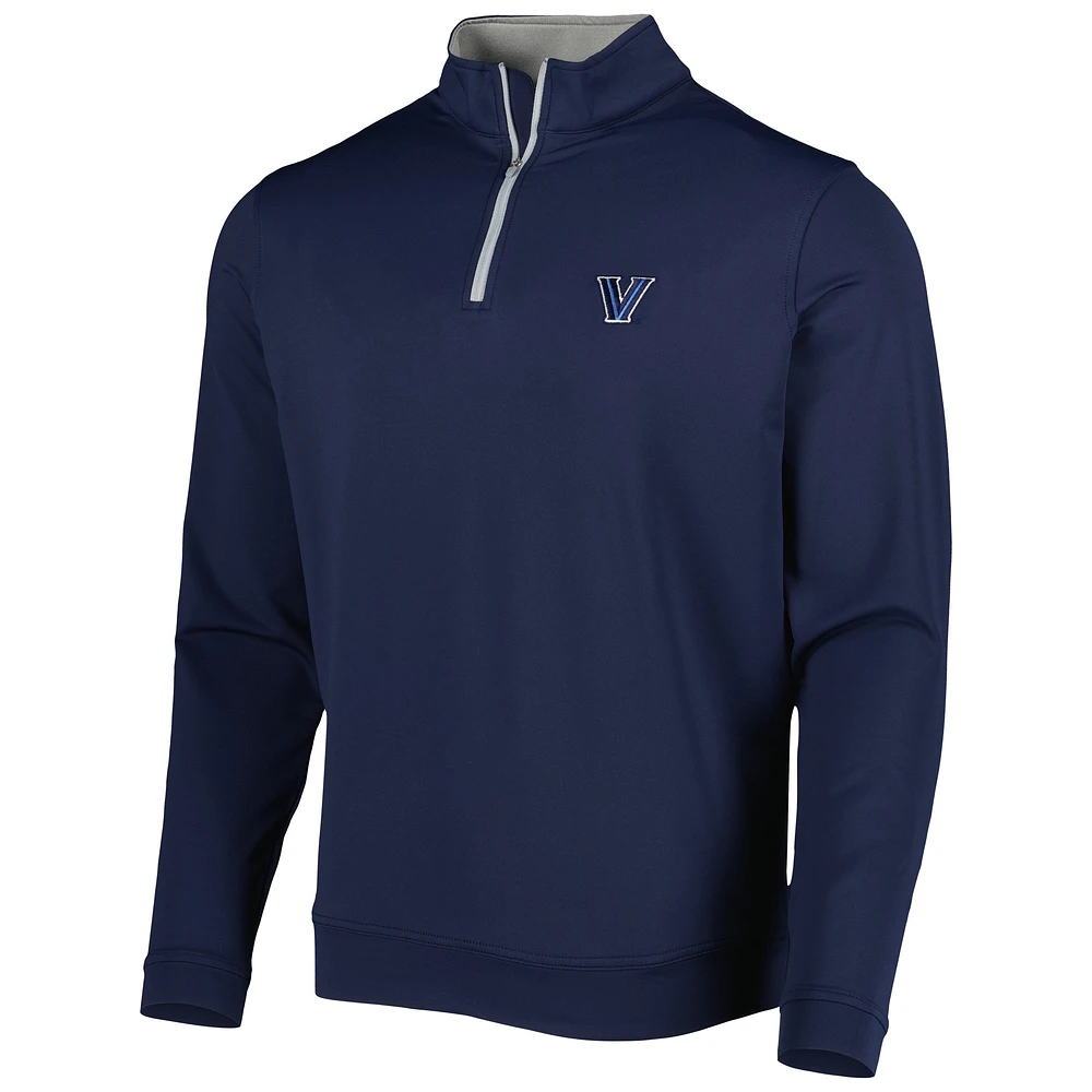 Men's Peter Millar Navy Villanova Wildcats Perth Performance Quarter-Zip Top