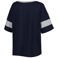 T-shirt à manches mi-longues rayures Jumbo Arch Villanova Wildcats Champion bleu marine pour femme