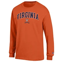 Men's Champion  Orange Virginia Cavaliers Arch Over Logo Long Sleeve T-Shirt