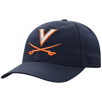 Casquette ajustable Victory Trainer pour homme Top of the World Navy Virginia Cavaliers